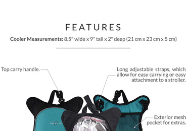 Obersee Travel Baby Bottle Cooler Bag | Attachment for Obersee Diaper